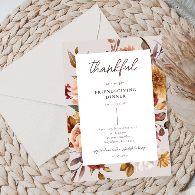 Invitación a la cena de Friendsgiving  (Subido por el creador)