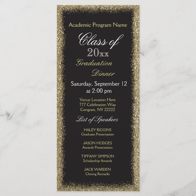 Invitación a la cena de graduación (Anverso)