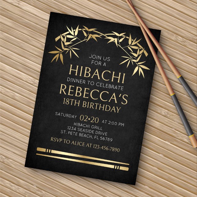 Invitación a la cena de Hibachi (Subido por el creador)