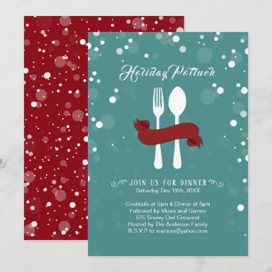 Invitación a la cena de Holiday Potluck