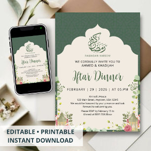 Invitación a la Cena de Iftar de Ramadan con Farol