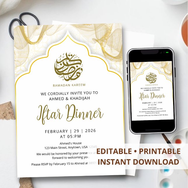 Invitación a la cena de Iftar del arco blanco mode (Subido por el creador)