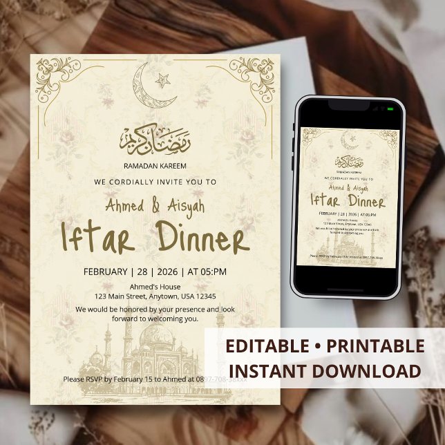 Invitación a la cena de Iftar del mes de Ramadán M (Subido por el creador)