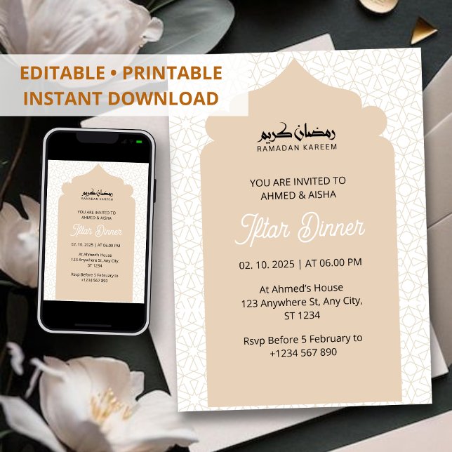 Invitación a la cena de Iftar en la mezquita de ra (Subido por el creador)