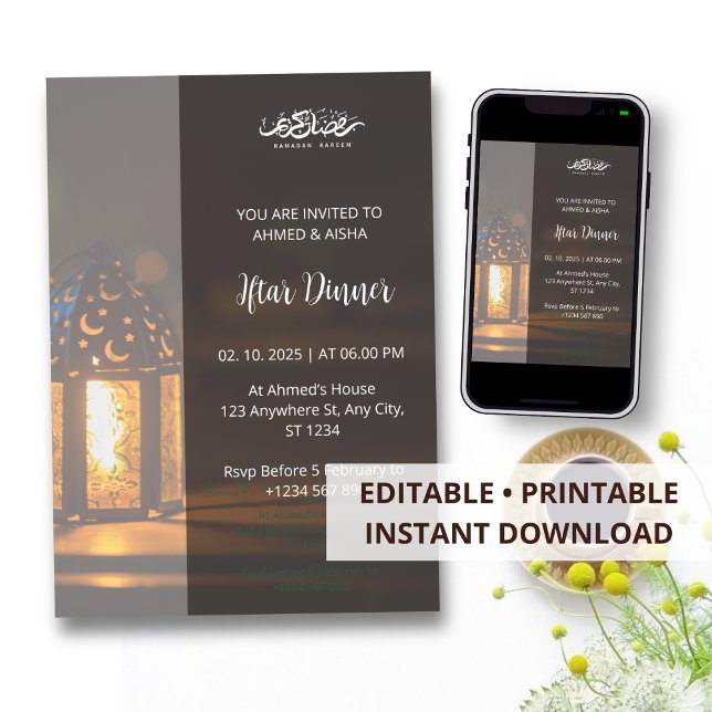 Invitación a la cena de Iftar en la mezquita de ra (Subido por el creador)