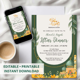 Invitación a la cena de Iftar en la mezquita flora