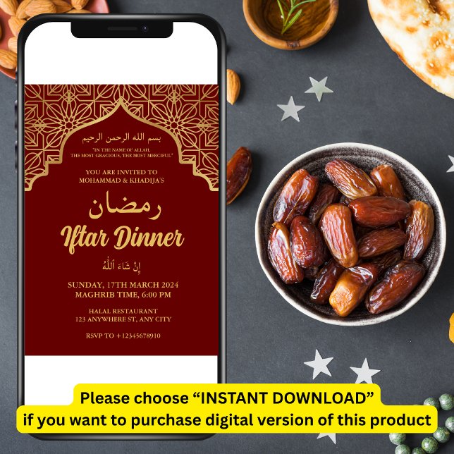 Invitación a la cena de IFTAR PARTY IFTAR (Subido por el creador)