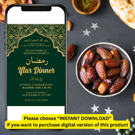 Invitación a la cena de IFTAR PARTY IFTAR
