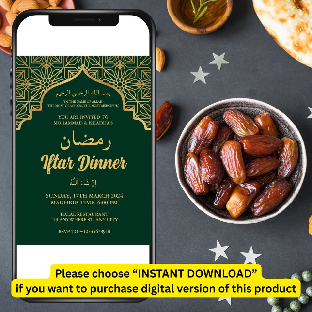 Invitación a la cena de IFTAR PARTY IFTAR (Subido por el creador)