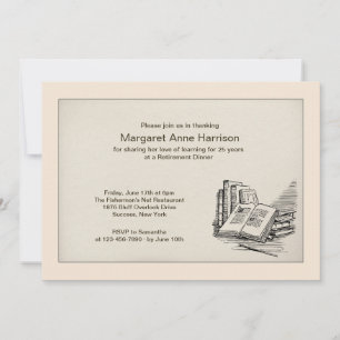 Invitación a la Cena de Jubilación de Libros Abier