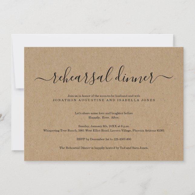 Invitación a la cena de Kraft (Anverso)