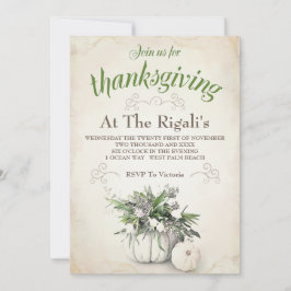 Invitación a la cena de la familia de Acción de Gr