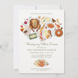 Invitación a la cena de la fiesta de gracias