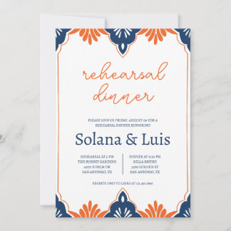 Invitación a la cena de la Marina y el Naranja de 