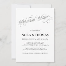 Invitación a la Cena de la Noche Anterior al Ensay