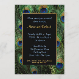 Invitación a la cena de la pluma de pavo real
