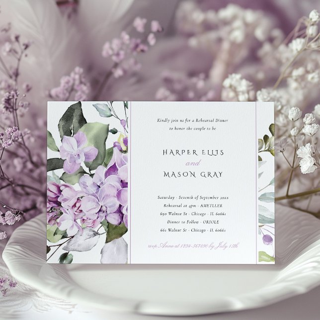 Invitación a la cena de Lilac Elegance (Subido por el creador)