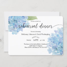 Invitación a la cena de los ensayos de hidrangea a