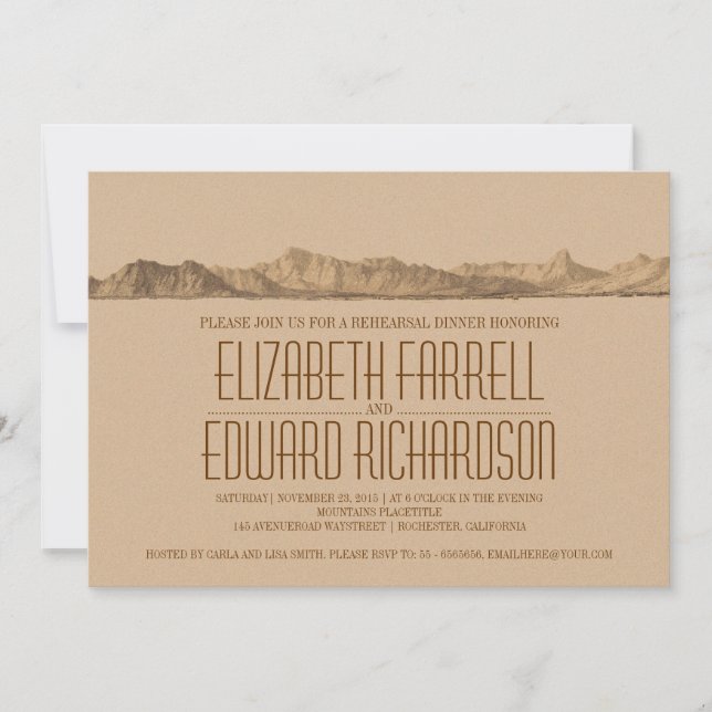 Invitación a la cena de los ensayos de las montaña (Anverso)