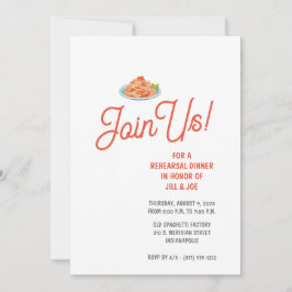 Invitación a la cena de los ensayos de Spaghetti