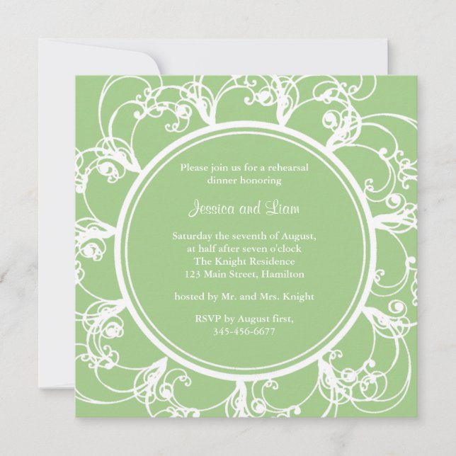 Invitación a la cena de los ensayos florales de mo (Anverso)