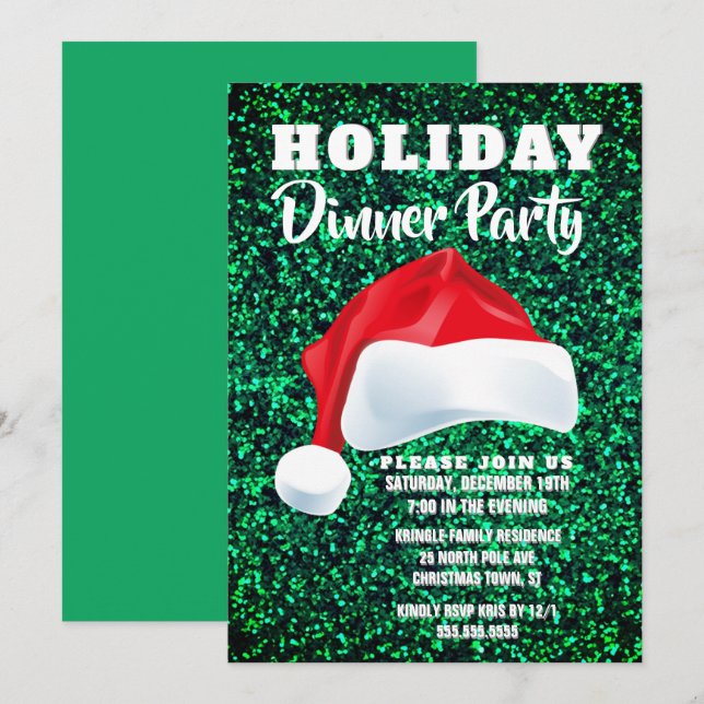 Invitación a la cena de los Navidades de Santa Ver (Anverso / Reverso)