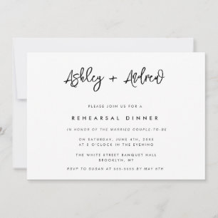 Invitación a la cena de los nombres de guiones mod