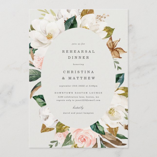 Invitación a la cena de Magnolia (Anverso)