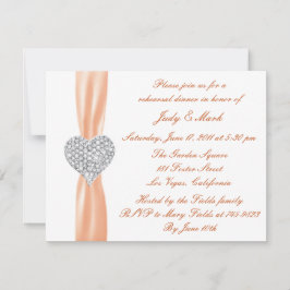 Invitación a la cena de Naranja del corazón del di