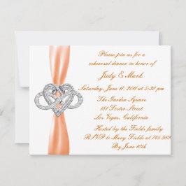 Invitación a la cena de naranja Infinity Heart Tes