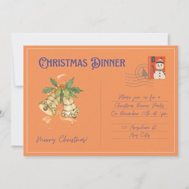 Invitación a la Cena de Navidad (Anverso)