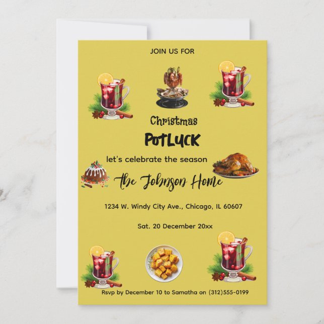 Invitación a la Cena de Navidad (Anverso)