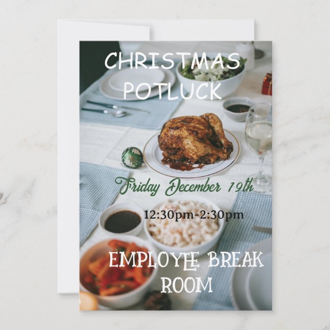 Invitación a la Cena de Navidad (Anverso)