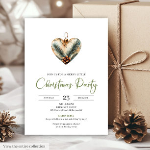 Invitación a la cena de Navidad botánica terrenal