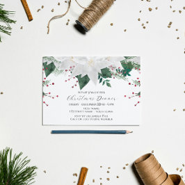 Invitación a la Cena de Navidad con Flor de Nocheb