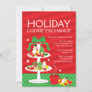 Invitación a la cena de Navidades de Cookie Exchan