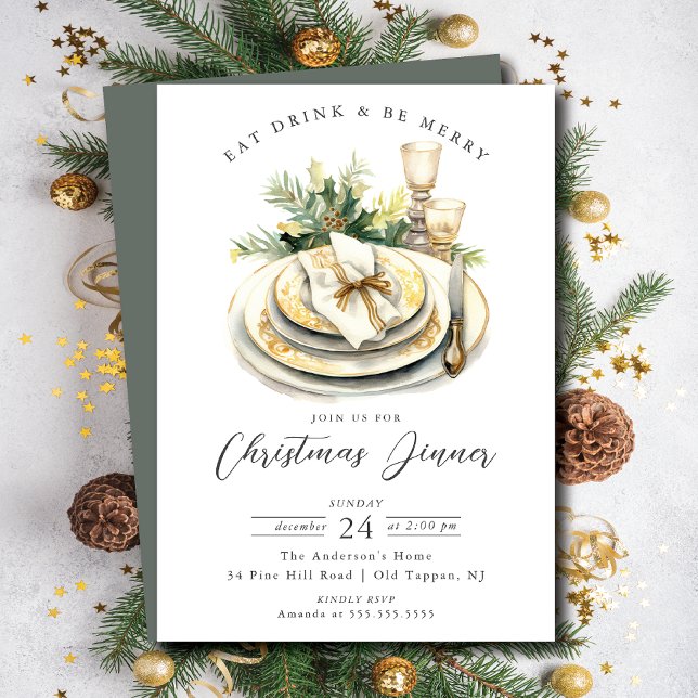 Invitación a la cena de Navidades de la reunión de (Subido por el creador)