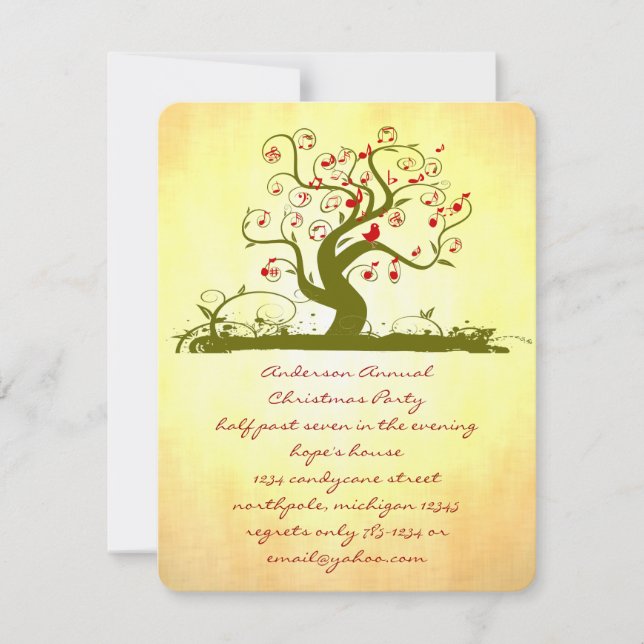 Invitación a la cena de Navidades de Oro VerdeT Fr (Anverso)