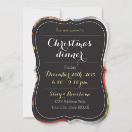 Invitación a la cena de Navidades personalizados