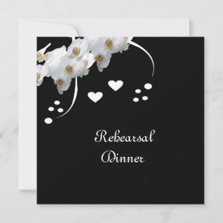 Invitación a la cena de Orquídeas y Swirls