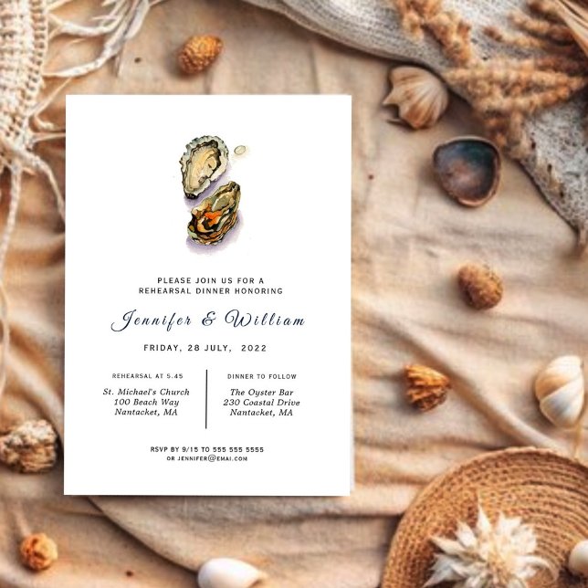 Invitación a la cena de ostión acuarela (Subido por el creador)