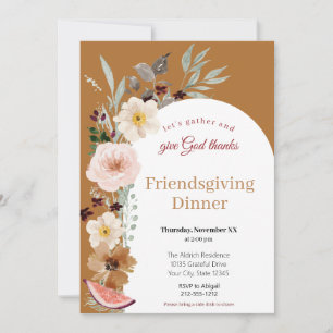 Invitación a la cena de otoño de Florals Friendsco