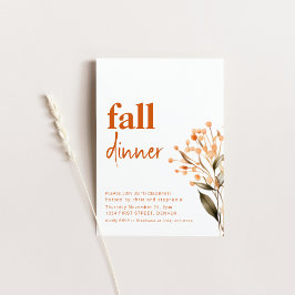 Invitación a la cena de otoño simple
