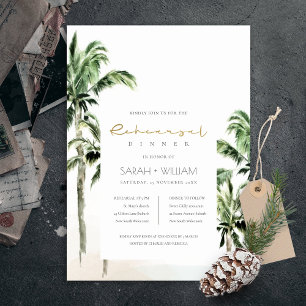 Invitación a la cena de Palm Trees de Playa Tropic
