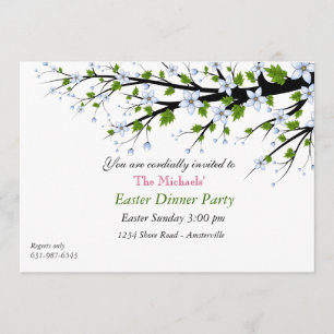 Invitación a la Cena de Pascua de Flor de Cerezo