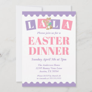 Invitación a la cena de Pascua La La