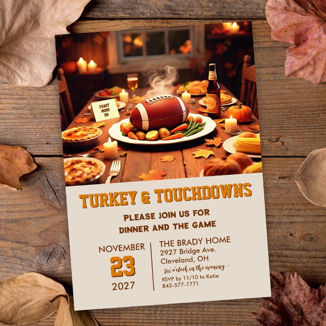 Invitación a la Cena de Pavo y Touchdowns (Subido por el creador)