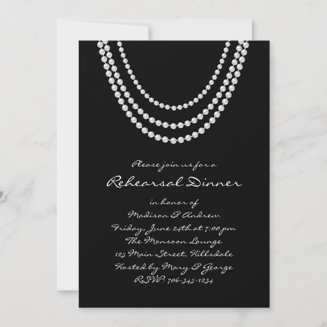 Invitación a la cena de Pearl de 1920 (Anverso)
