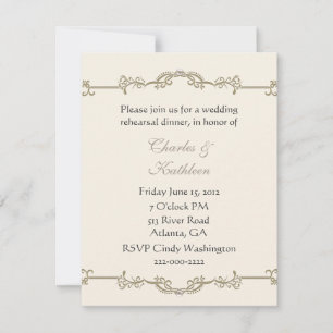 Invitación a la cena de personalizado Boda de Marf