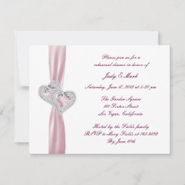 Invitación a la cena de personalizado de corazones